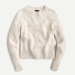 J Crew Alpaca-blend crewneck sweater, Oatmeal/Multi Heather, Sz Small